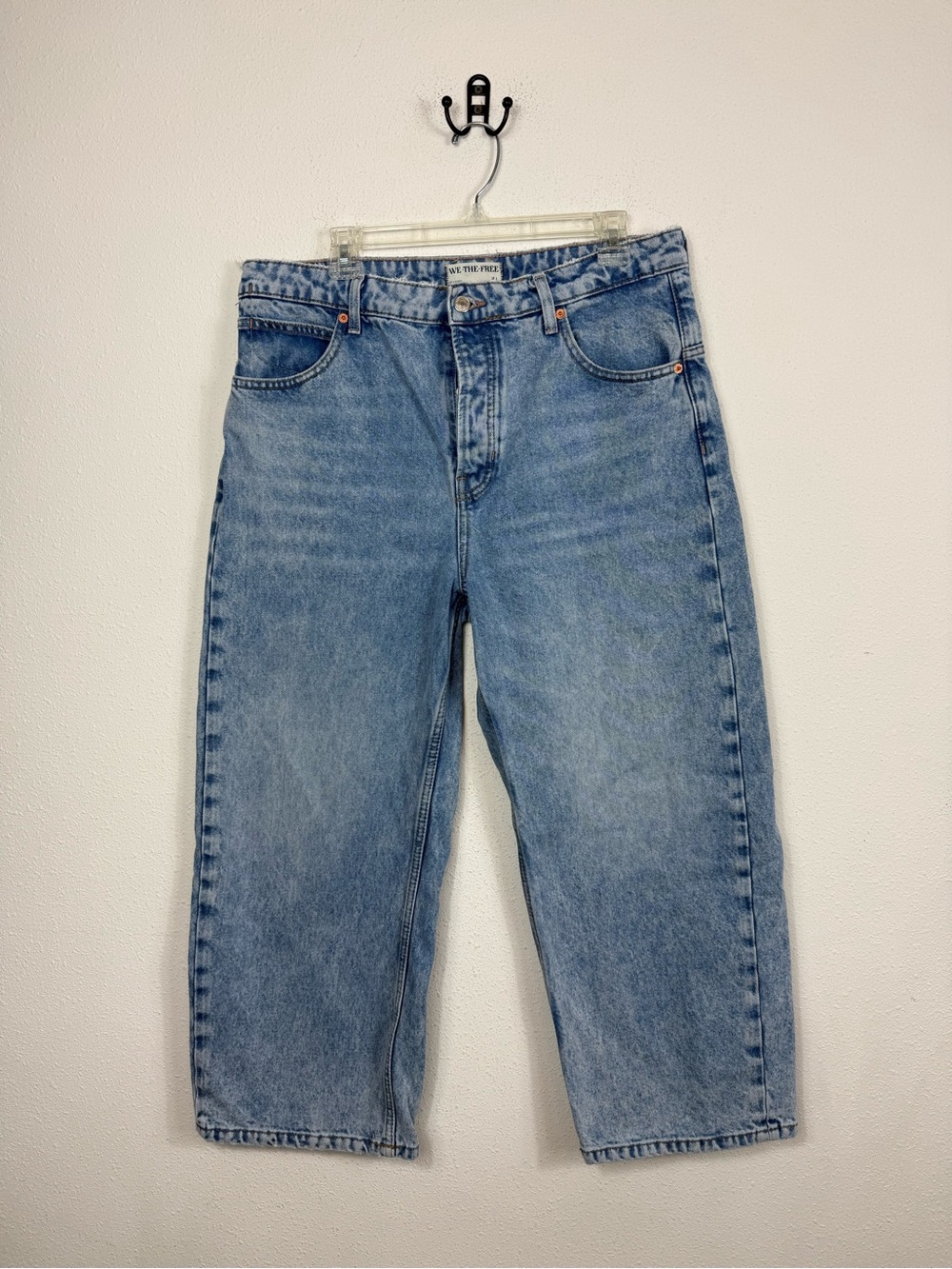 We the free by Free People Deep Trance Dropped Boyfriend Cropped Jean Sz 31